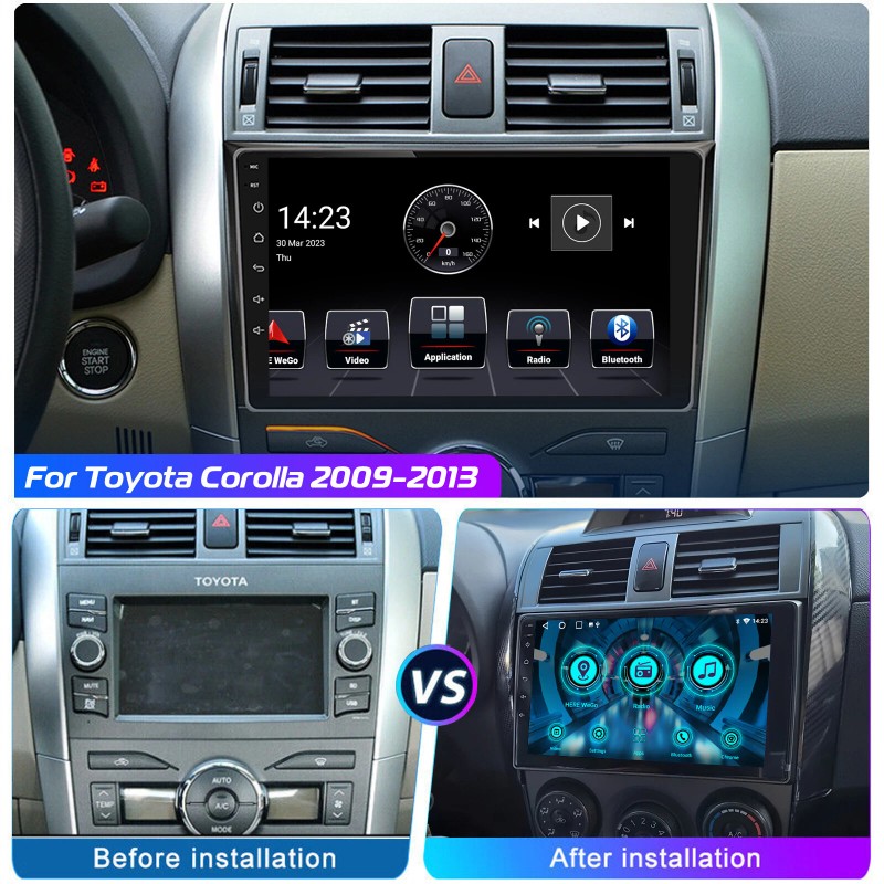 ESSGOO For Toyota Corolla 2009-2013 Wireless Apple Carplay Android 13