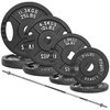 Fitvids Cast Iron 1" Standard Weight Plates Including 5FT Standard