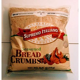 Supremo Italiano Seasoned Bread Crumbs 5 lb Resealable Bag