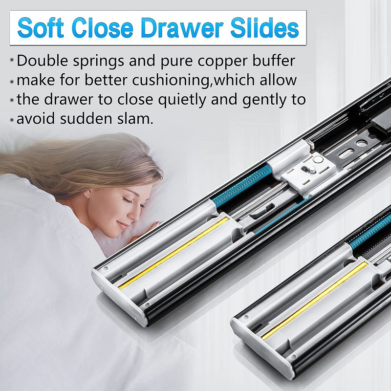 SHUHANG Soft Close Drawer Slides 12 14 16 18 20