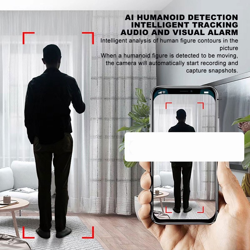 Home Security Camera 1080P WiFi PTZ Camera with 360 Degree