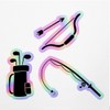 Holographic Decal Stickers Of Fishing And Golf Premium Waterproof Vinyl
