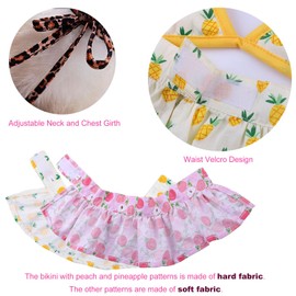 Junchl Small Dog Bikini,Summer Pet Swimsuit Puppy Bathing Dress Beach Clothes, Hawaiian Party Pet Costume Outfit for Puppy Cat Kitten Leopard L