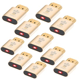 Furjosta HDMI Dummy Plug fit-Headless Display Emulator DDC EDID Fit Headless Ghos with Windows Mac OSX Great for Computer Desktop Support 1920x1080@60Hz Highest 2k 144hz-10P