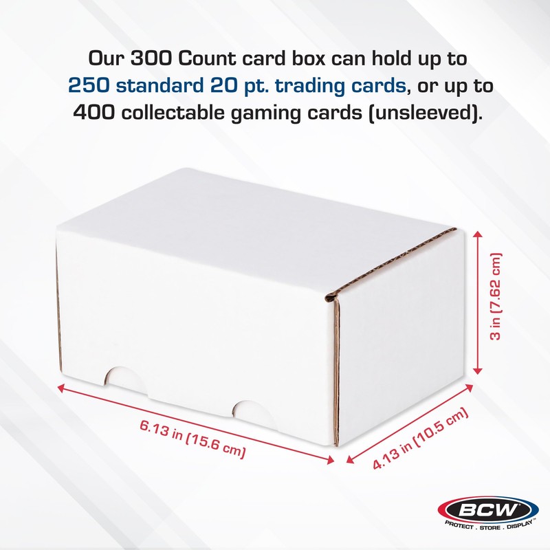 BCW 300 Count Trading Card Storage Box | Cardboard Organizer