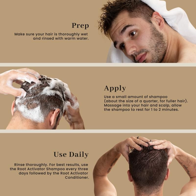 Hair Growth Shampoo for Men (250ml) Activating Follicles & Roots