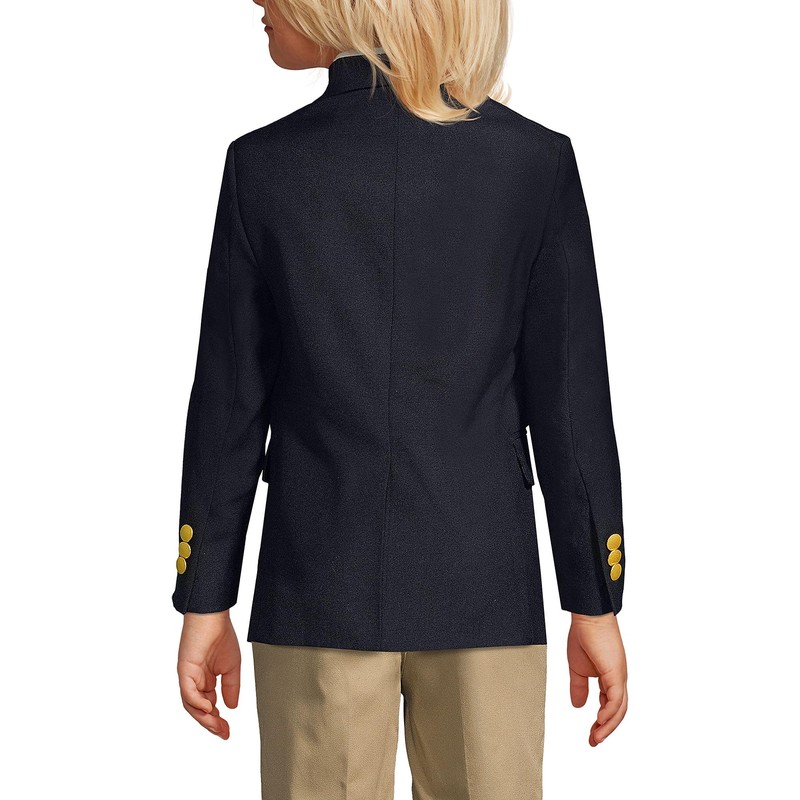 Lands' End Boys Hopsack Blazer 16 Deep Navy