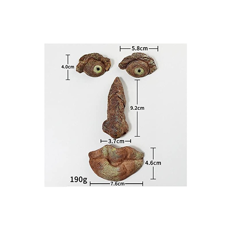 Romeeton Tree Hugger Resin Old Man Bark Ghost Face Funny