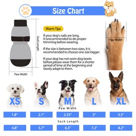 SCENEREAL Double Side Anti-Slip Dog Socks for Hardwood Floors to Stop Licking Paws, Non-Slip Dog Shoes for Hot/Cold Pavement, Slipping, Paw Protectors with Grippers