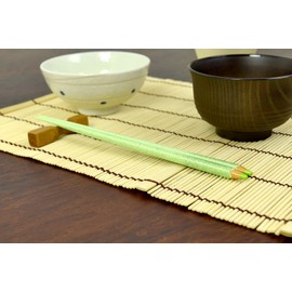 アオバ 箸 食洗機対応 天然木 色えんぴつ プリティ 黄緑 22.5cm