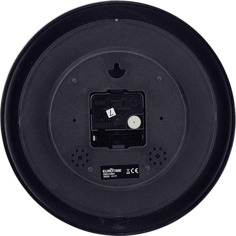 Eurotime 22221 Quartz Wall Clock 25 cm Black, Black