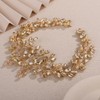 Teyglen Diadema de Cristal Color Champán para Boda, Sencilla, con