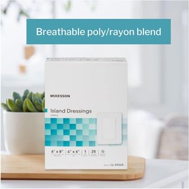 McKesson Island Dressing, Sterile, Polypropylene/Rayon, 6 in x 8 in, 25 Count, 1 Pack