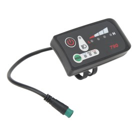 KIMISS Electric Bike LED, Panel Modification Display 790 Electric Power Display Meter with Waterproof 5P Male Plug for 22.2mm Handlebars 48V (24V)
