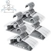 Baby Hangers, 40 Pack Grey Adjustable Kids Hangers for Closet