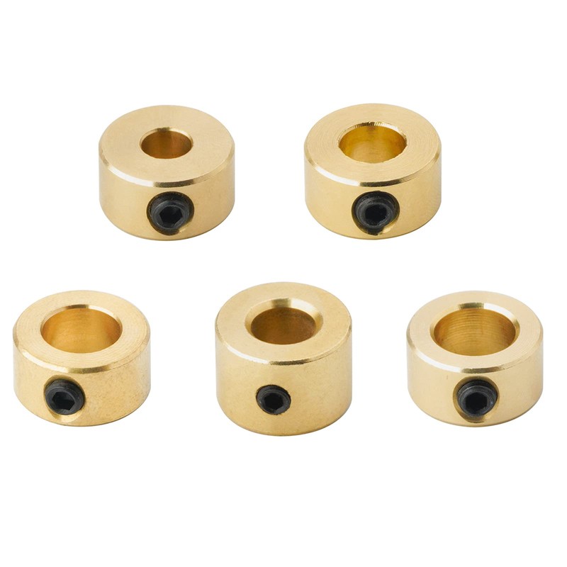 6/8/9/9.5/10mm Brass Depth Stop Collar Twist Drill Bit Shaft Woodworking