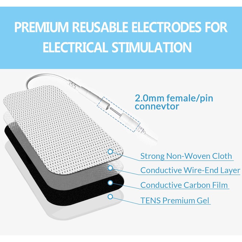 DONECO TENS Unit Pads 2X4 20 Pcs Replacement Pads Electrode