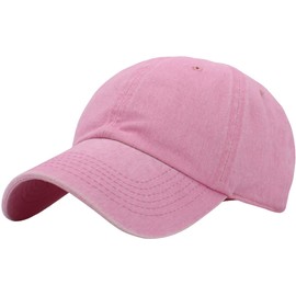 KB-PG-Low Washed Pink Original Classic Low Profile Cotton Hat Men Women Baseball Cap Dad Hat Adjustable Unconstructed Plain Cap