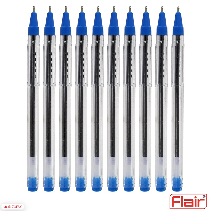 FLAIR FX 10 x 1.0mm Tip Dark BLUE Ballpoint Pens