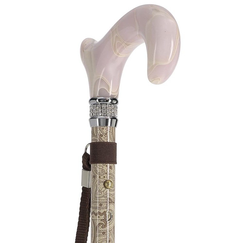 Royal RC Canes Designer Folding Bold Canes for Women, Creme