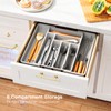 Pipishell Silverware Drawer Organizer, Expandable BPA-Free Kitchen Utensil Storage Tray