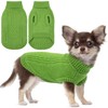 PUMYPOREITY Extra Small Dog Sweater, Warm Winter Knit Pullover, Thick