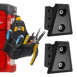 2 Pack Cliptech Holder Fit for ToughBuilt ClipTech Pouch,Packout Tool Pouch Holder Mounts Directly on the Toolbox,Corner Rail clips Including