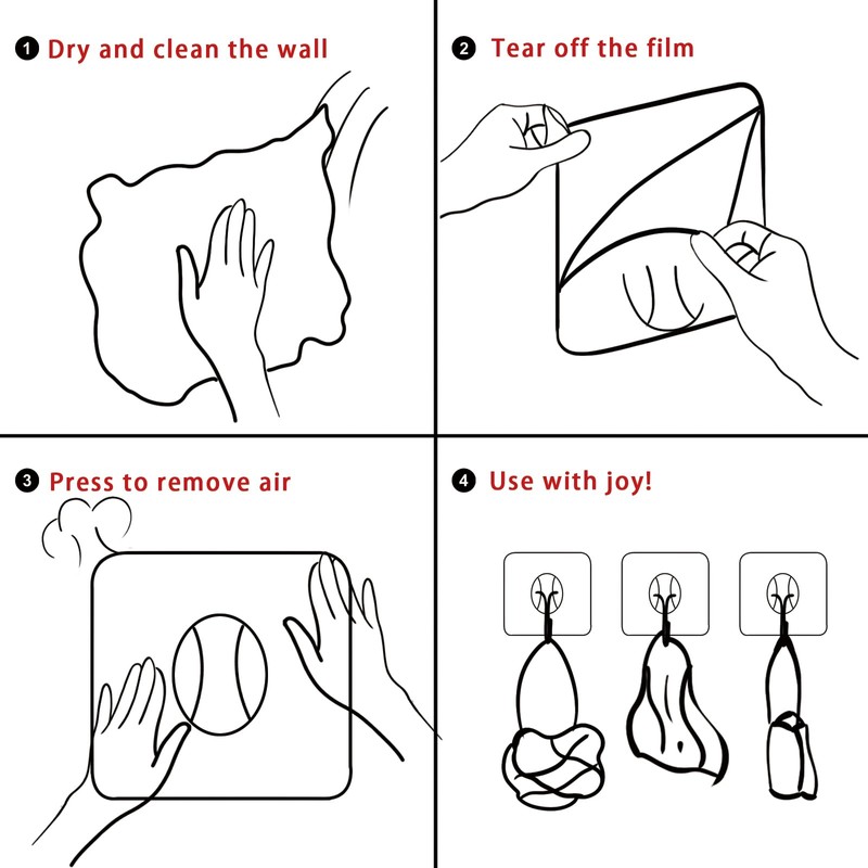 Large Adhesive Hooks for Hanging Heavy-Duty 44Ib(Max) 20 Packs, Wall