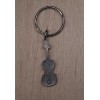 Vintage Albert Elovitz Violin Music Keychain Silver Pewter 2 Inch