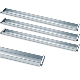 Dinifee 4 Pack Front-to-Back File Drawer Rails for Hanging File Cabinet Drawer Inside Bar Rails Cabinet Parts (Silver)