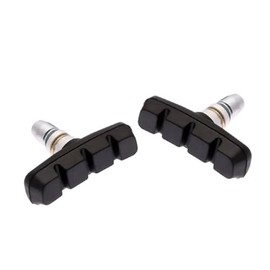 RUBAA V-Brake Bicycle Pads, Black - Suitable for Steel and Alloy Rims, 55mm (2)