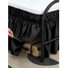 RIMELA Black Bed Skirt King Size 15 Inch Drop Split