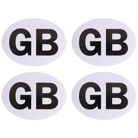 VICASKY 4pcs UK GB Euro Union Jack Oval Car Bumper Window Sticker Magnetic Car Sticker Car Body Decorations
