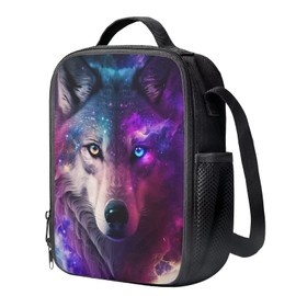 Upetstory Cool Wolf Lunch Bag Insulated Lunch Box Reusable Snacks Containers Tote Handbag for Adults Kids School Office Outdoor Picnic Camping Gym