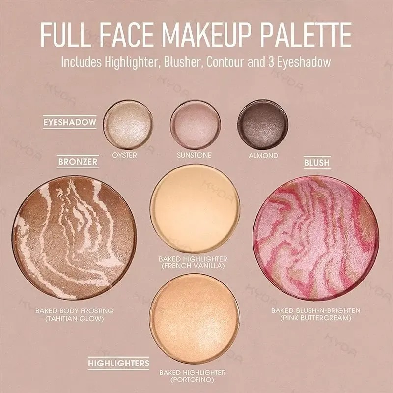 Paleta De Maquillaje Horneado For Rostro Completo .