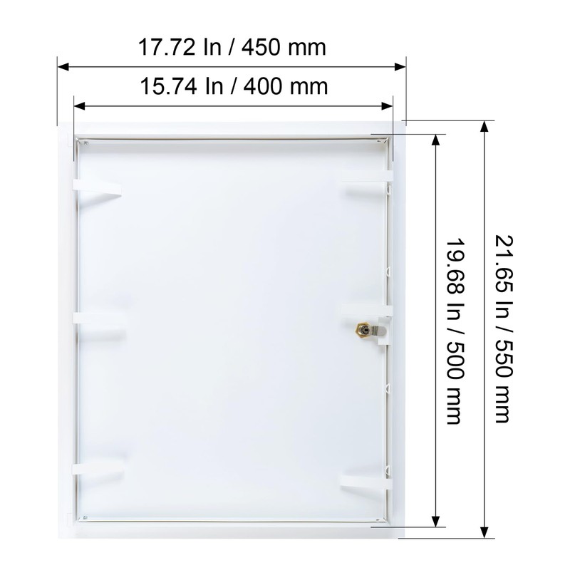 ECOPRO VENT 16" x 20" Lockable White Metal Access Panel.