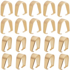 Beebeecraft 1 Box of 100 Snap Eyelets 18 Carat Gold-Plated 304 Stainless Steel 7 x 6.5 x 3 mm Necklaces Pendant Clasp Clamping Eyelets Charm Connectors for Jewellery Making DIY Work