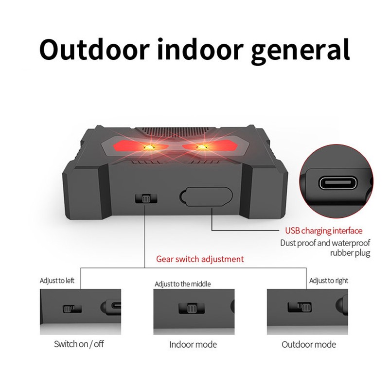 Solar Animal Deterrent Device Outdoor Electronic Raccoon Deterrent Tool with