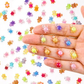 ZSYADSDH 100 pcs Mini Resin Turtles Tiny Luminous Turtle Figurines for Garden Micro Landscaping, Fairy Garden Decor, Terrarium Accessories - Handmade Resin Crafts Home Decoration