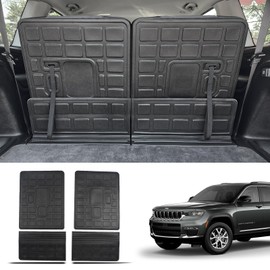 powoq Backrest Mat Compatible with 2021-2023 Jeep Grand Cherokee L Back Seat Protector Replacement for Jeep Grand Cherokee L & Overland 2021-2023 Accessories (Fit Grand Cherokee L,Rear Backrest Mat)