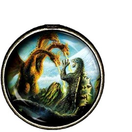 Fashion Jewelry DRAGON MONSTER FANTASY Large Pendant Charm GERMAN Silver 20" Necklace Chain Gift