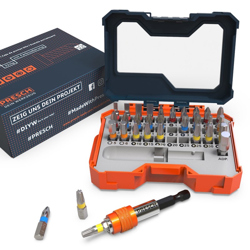 Presch Screwdriver Bit Set 32 ​​Pieces - Screwdriver Bits -