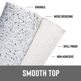 Con-Tact Brand Grip Prints Non-Adhesive Non-Slip Counter Top, Drawer/Shelf Liner, 12" x 20', Granite Black and White