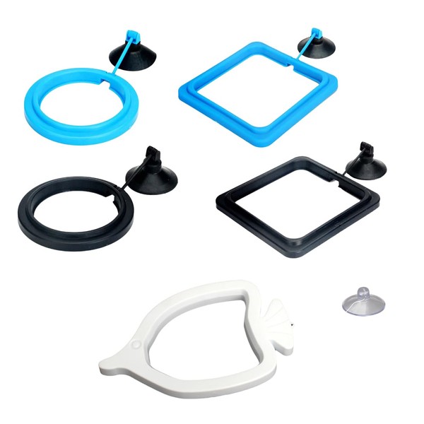 IKOPFLN Pack of 5 Fish Tank Feeders Feeding Ring Fish