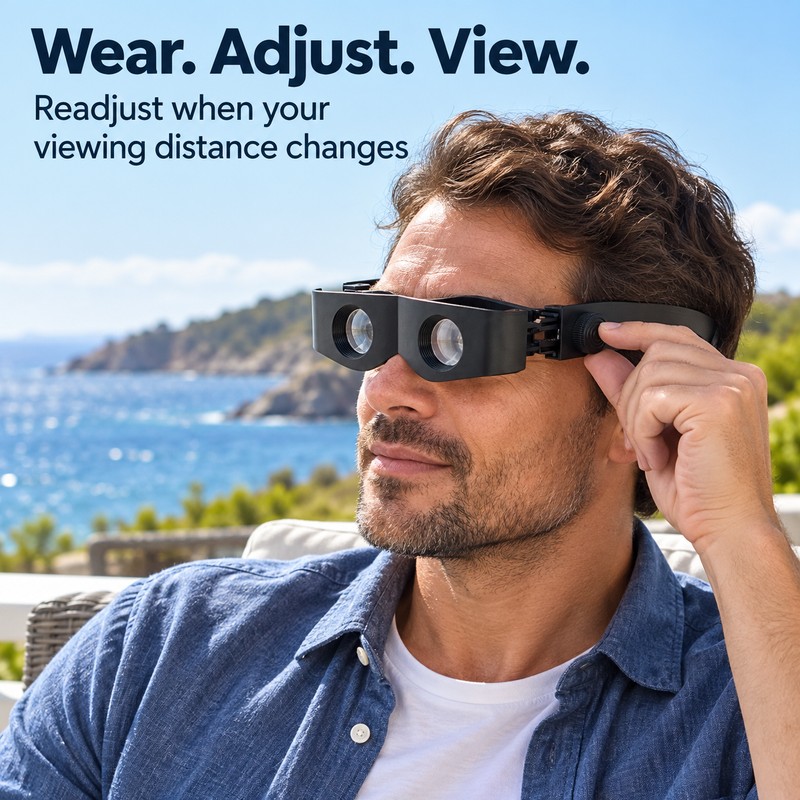 Adjustable Focus Binocular Glasses for Fishing & Distance Viewing –