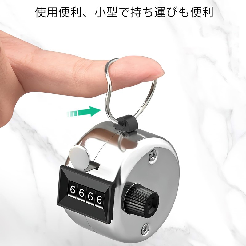2-Pack Counter Hand Held Counter Plus Number Counter Metal Manual
