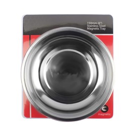 Magnetic Bowl – 6-Inch Stainless Steel Tray with Strong Magnetic Base for Holding Screws, Nuts, and Bolts