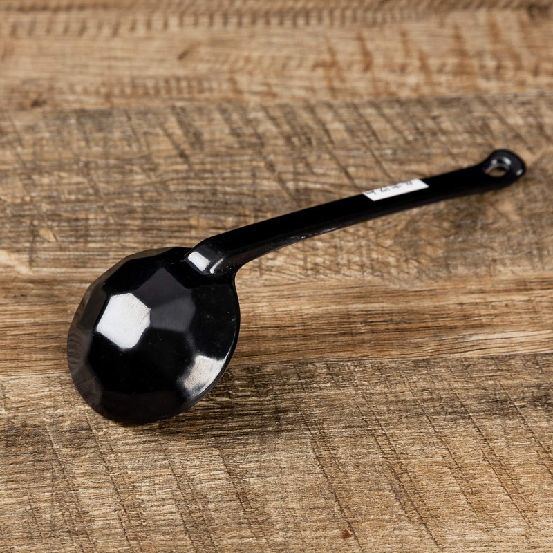 ASIAN HOME Black Melamine Japanese Long Handle Spoons for Ramen,