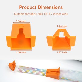 FLXKAODU - Fabricante de tubos de tela magnética para alfombras de rollo de gelatina, kit de cinta de bies para proyectos de fabricación de alfombras y acolchado (naranja)