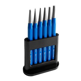 S&R Pin Punch and Centre Punch Set/Made in Germany/Heavy-Duty Chrome-Vanadium Steel 1, 2, 3, 4, 5 mm Drift Punch + Ã4 mm Centre Punch